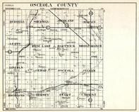 Osceola County, Burdell, Sherman, Highland, Marion, Leroy, Hartwick, Lincoln, Cedar, Sylvan, Richmond, Hersey, Evart, Michigan State Atlas 1930c